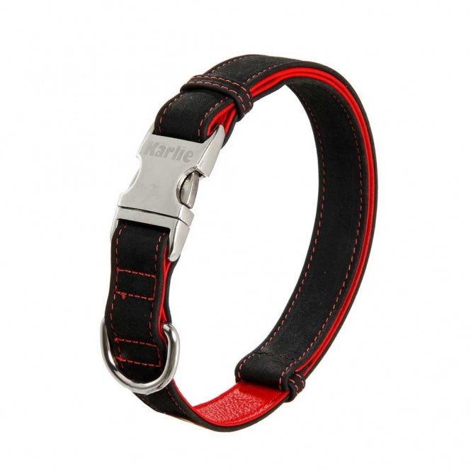 Karlie Buffalo Ultra Halsband – Innovatives Lederhalsband mit Alu-Steckschnalle