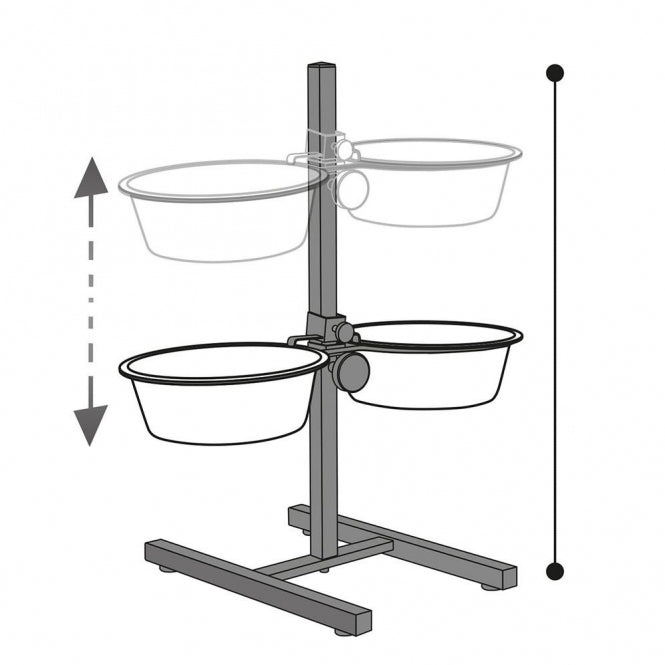 Karlie Otis Plus - Höhenverstellbarer Futternapfständer – Ergonomisch & Stabil