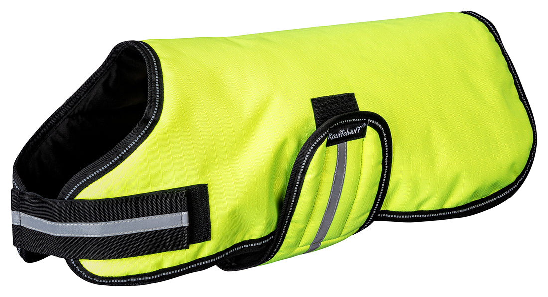 Knuffelwuff Hundemantel Funktionstextil reflektierend Neon Gelb