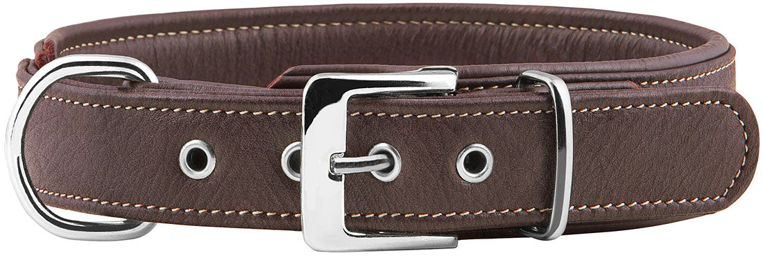 Knuffelwuff weiches Echtleder Hundehalsband Glendale