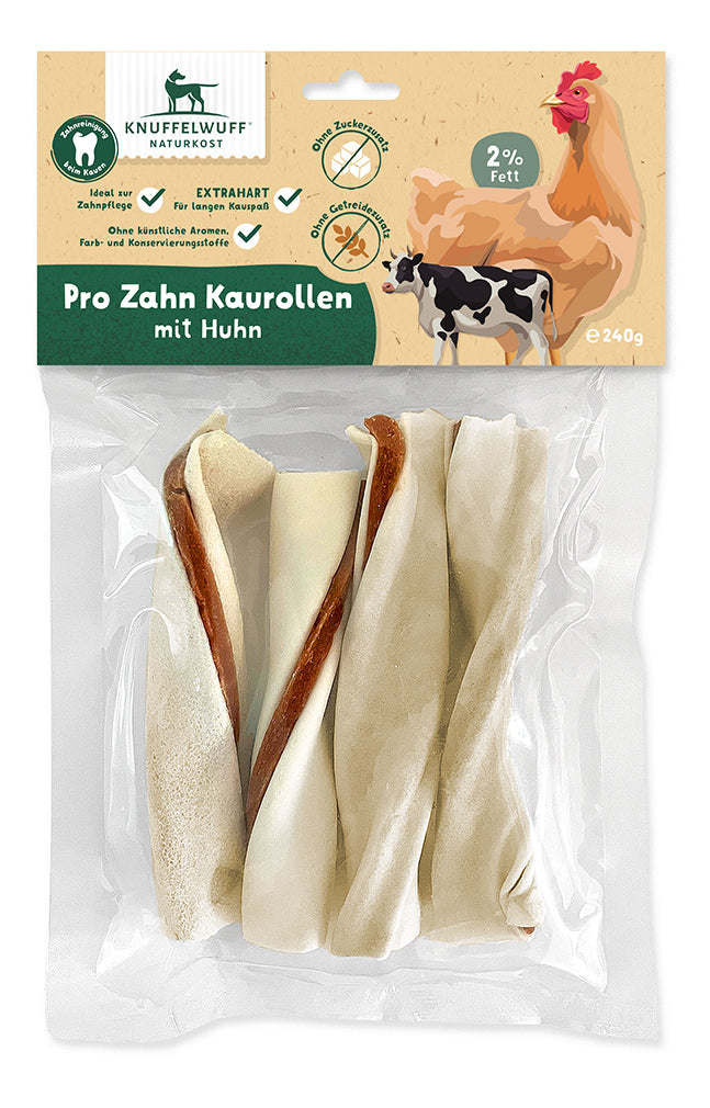 Knuffelwuff Pro Zahn Kaurollen – Zahnpflege & Kauspaß in einem