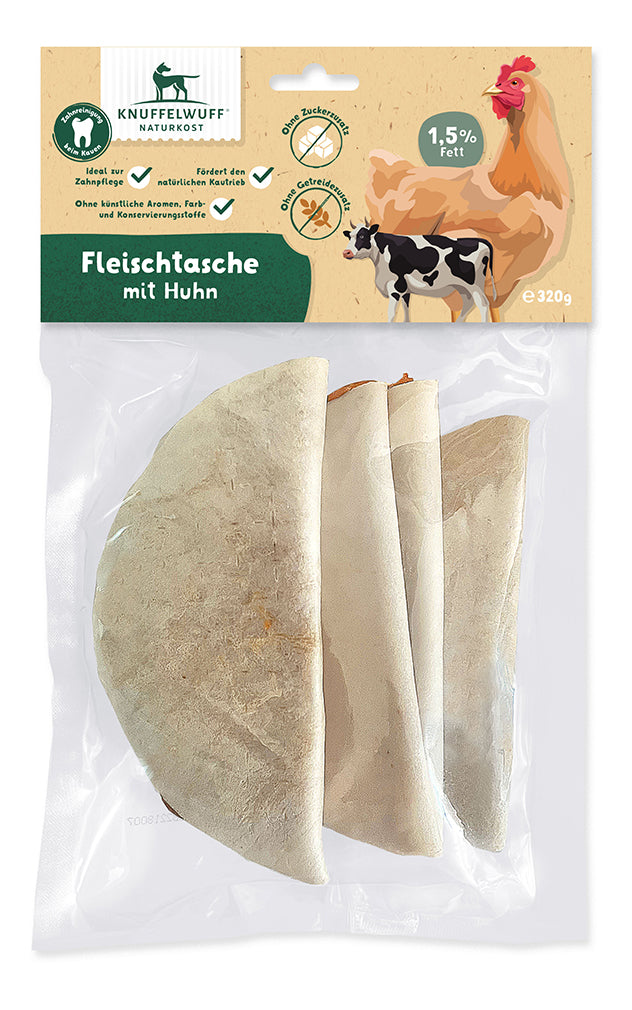 Knuffelwuff Fleischtaschen mit Huhn – Extra hart, extra lecker