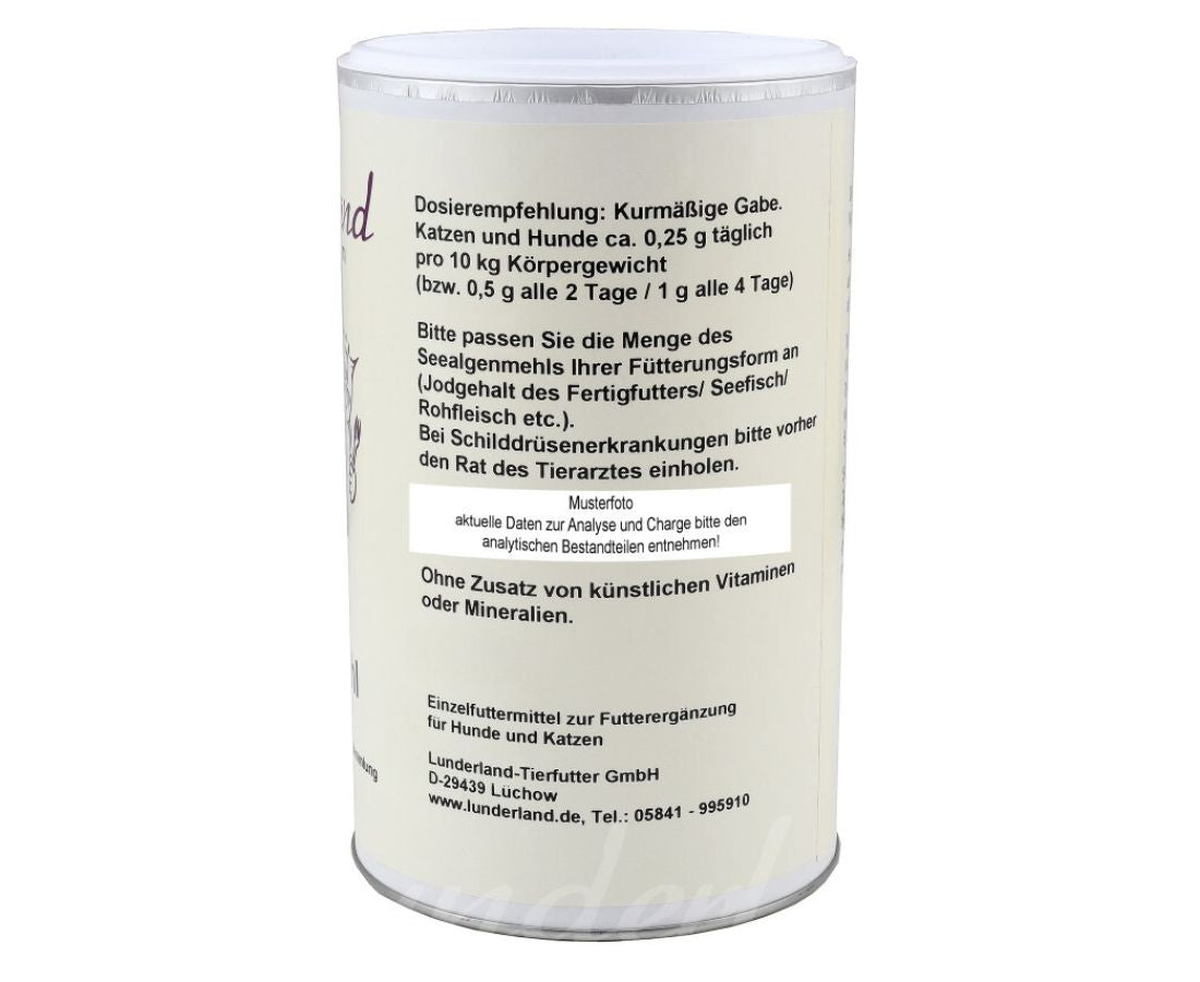 Lunderland Bio-Seealgenmehl – Reines Naturprodukt für Fell, Pigmentierung & Verdauung