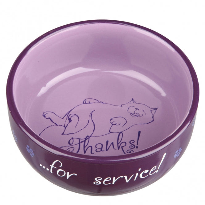 Trixie Keramiknapf "Thanks for Service!" – Praktisch und funktional für Ihre Katze