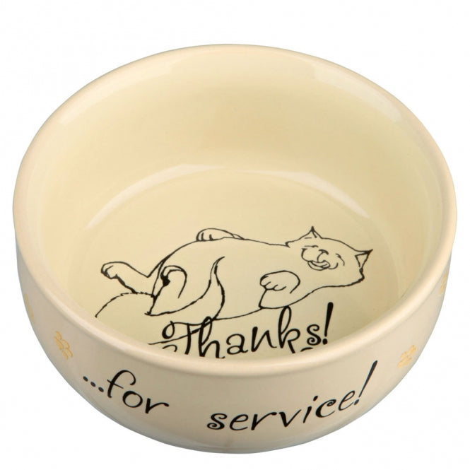 Trixie Keramiknapf "Thanks for Service!" – Praktisch und funktional für Ihre Katze