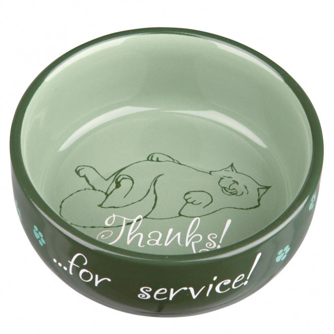 Trixie Keramiknapf "Thanks for Service!" – Praktisch und funktional für Ihre Katze