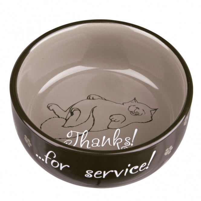 Trixie Keramiknapf "Thanks for Service!" – Praktisch und funktional für Ihre Katze