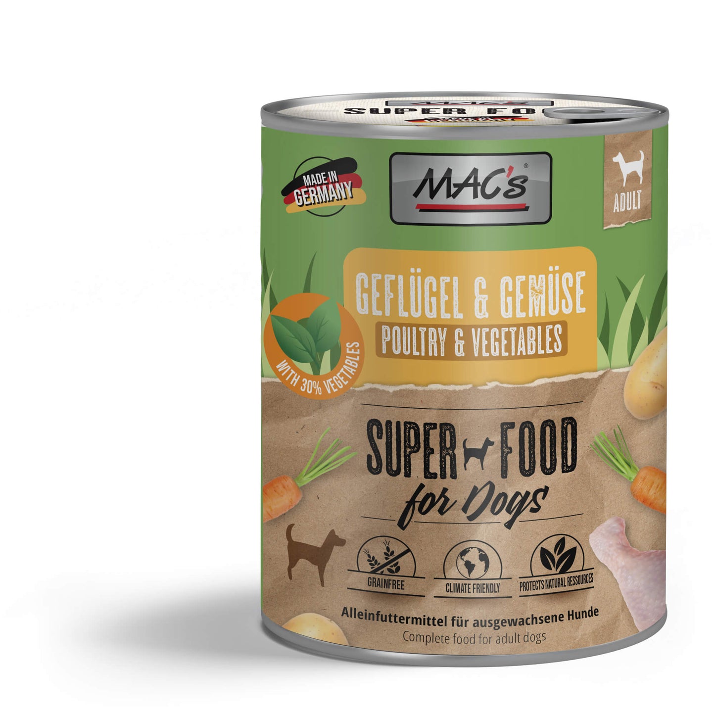 Mac’s Dog Geflügel & Gemüse – Getreidefreie Vollnahrung mit Gemüse