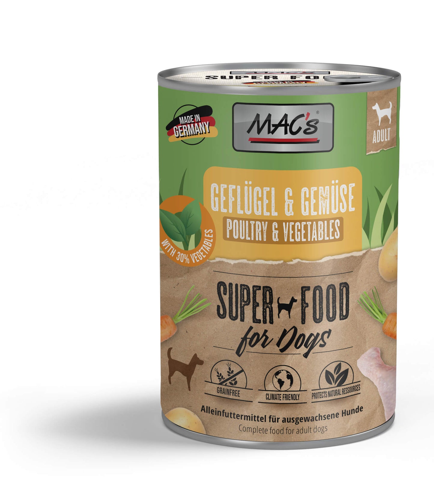 Mac’s Dog Geflügel & Gemüse – Getreidefreie Vollnahrung mit Gemüse