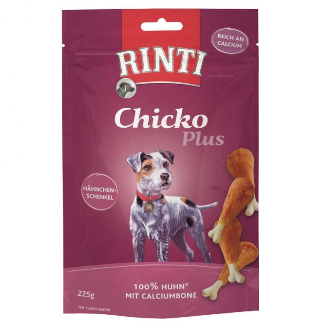 De Hun’nenhoff | Rinti Chicko Plus Hähnchenschenkel mit Calciumbone – 225 g