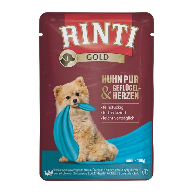 RINTI PB Gold – Huhn Pur & Geflügelherzen 100g