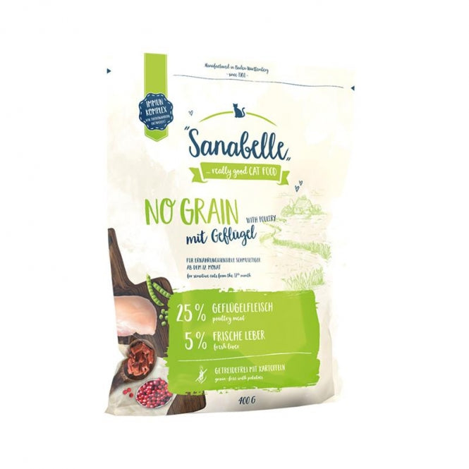 Sanabelle No Grain Geflügel – Getreidefreies Trockenfutter für empfindliche Katzen