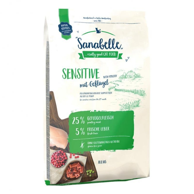 Sanabelle Sensitive Geflügel – Trockenfutter für ernährungssensible Katzen