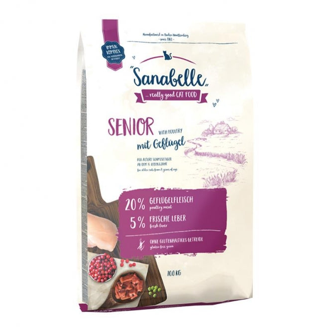 Sanabelle Senior mit Geflügel – Trockenfutter für ältere Katzen ab 8 Jahren