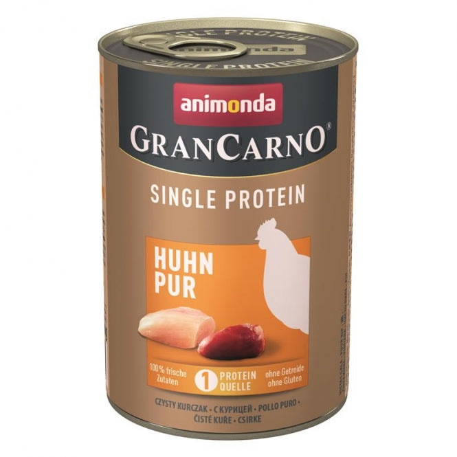 Animonda GranCarno Single Protein Huhn – Monoprotein-Nassfutter für ausgewachsene Hunde