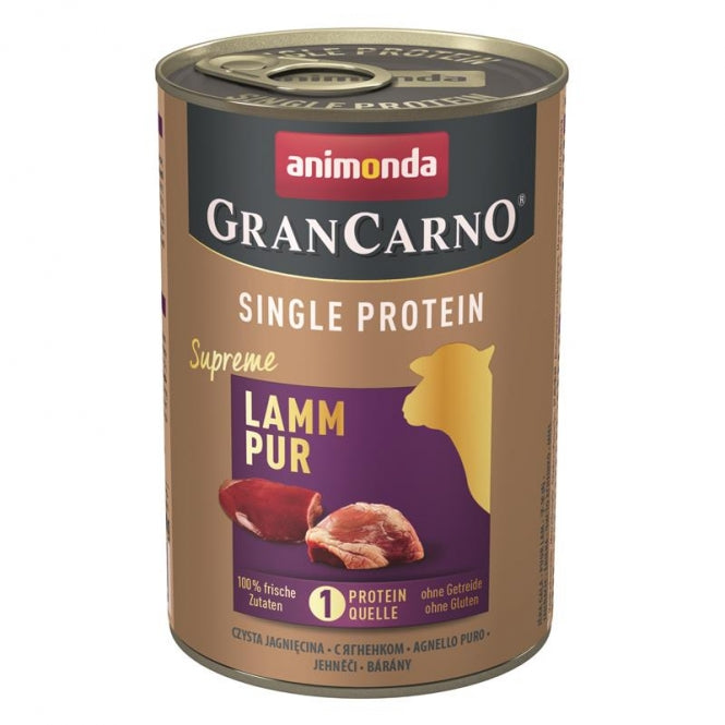 Animonda GranCarno Single Protein Lamm – Nassfutter mit Lamm für ausgewachsene Hunde