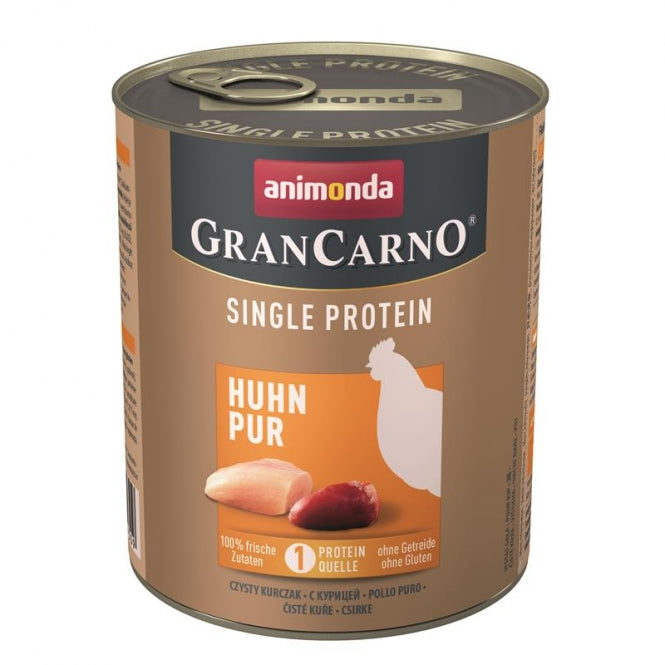 Animonda GranCarno Single Protein Huhn – Monoprotein-Nassfutter für ausgewachsene Hunde