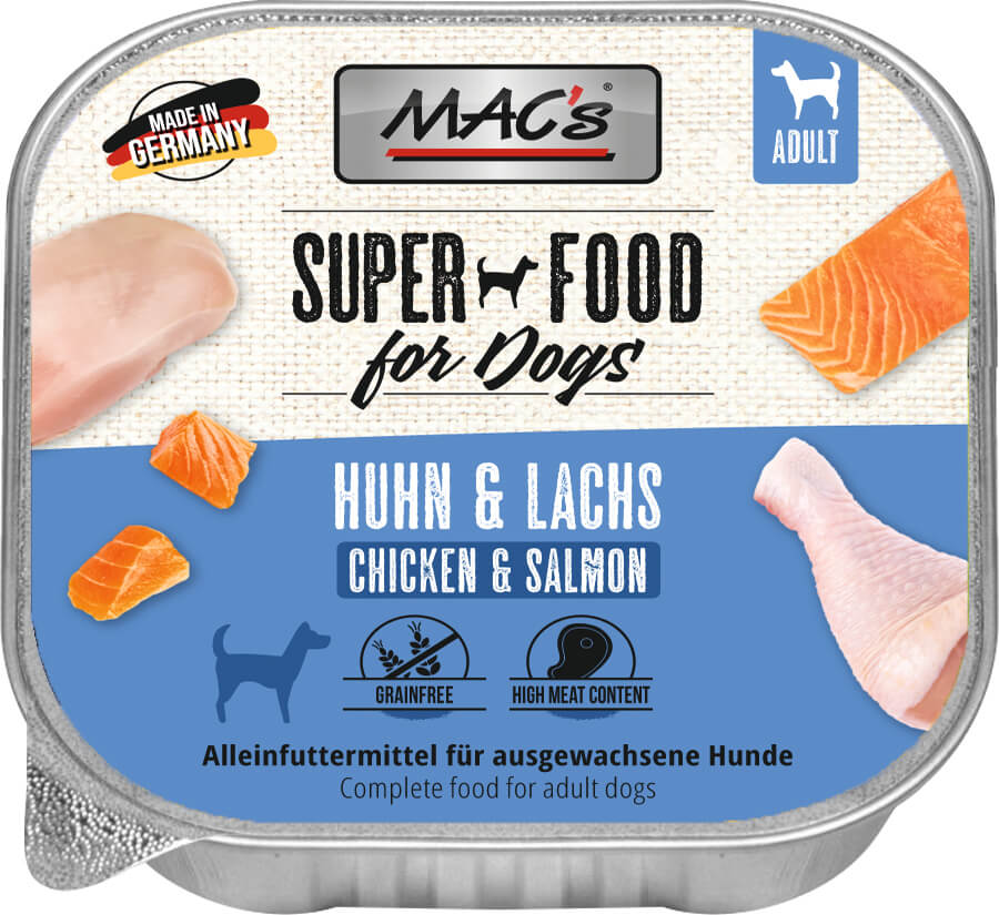 Mac’s Dog Huhn & Lachs – Proteinreiche Vollnahrung mit gesunden Omega-Fettsäuren