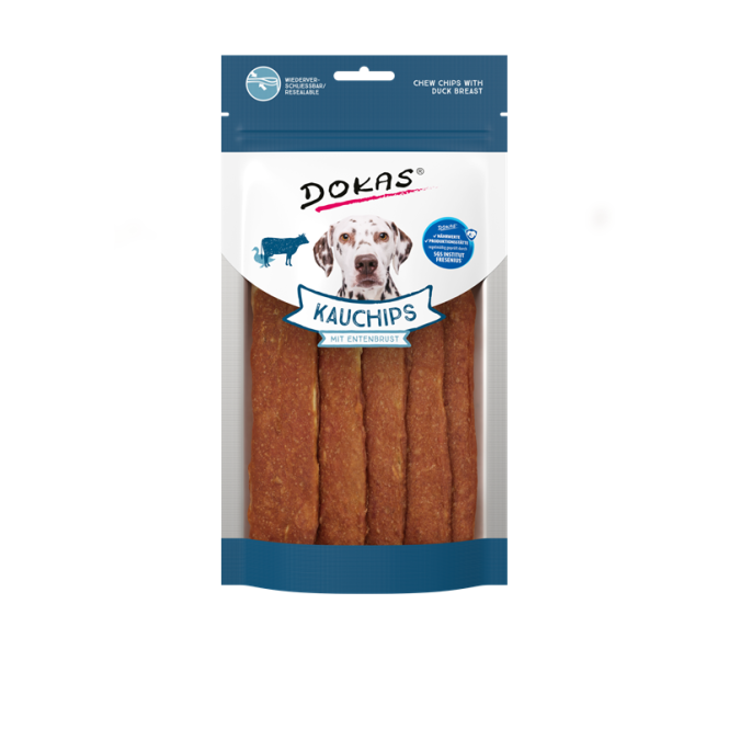 Dokas Kau-Chips mit Entenbrust und Kollagen – funktionaler Knabberspaß für Gelenke & Zähne