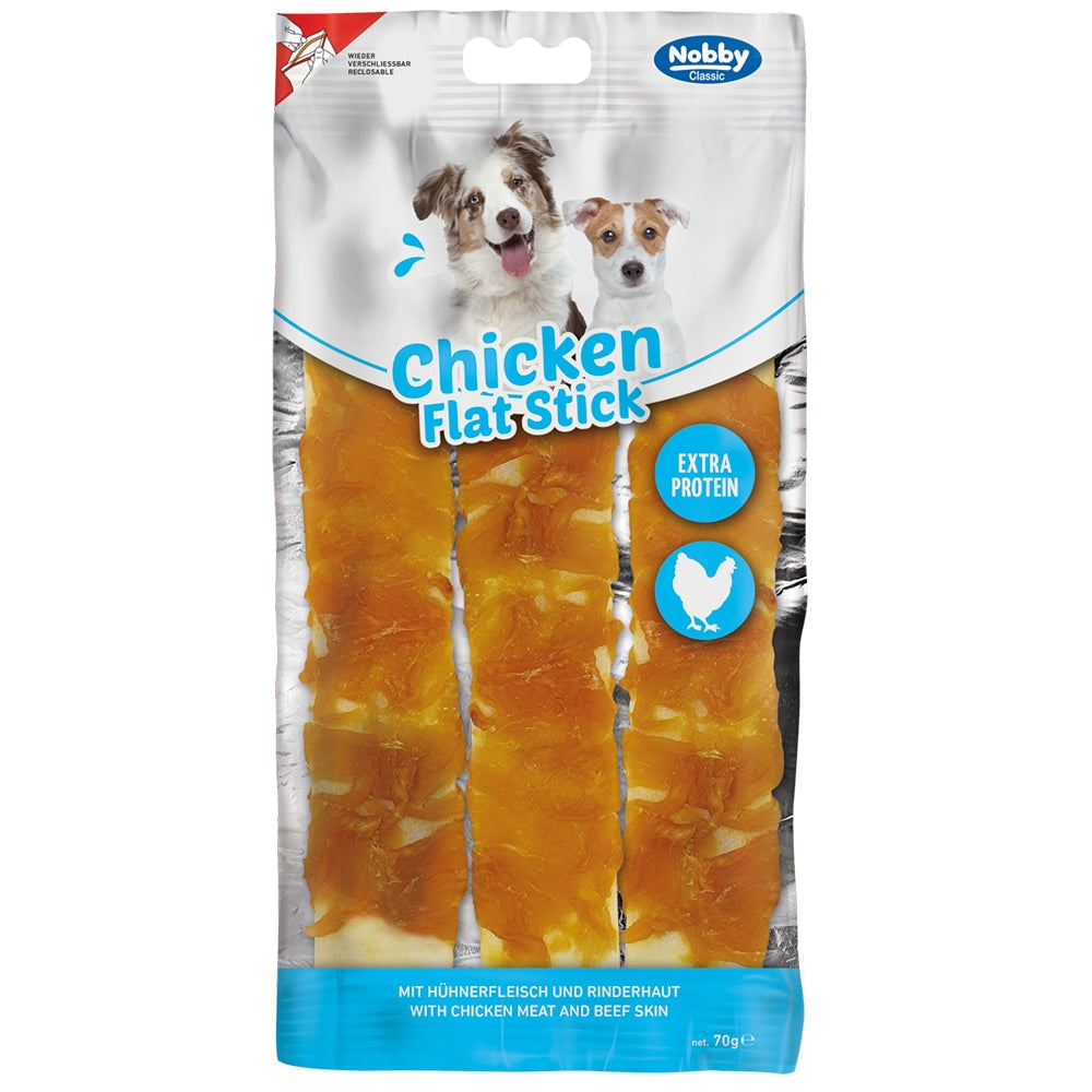 StarSnack CLASSIC Barbecue Chicken Flat Stick – Der flache Kausnack mit extra Geschmack