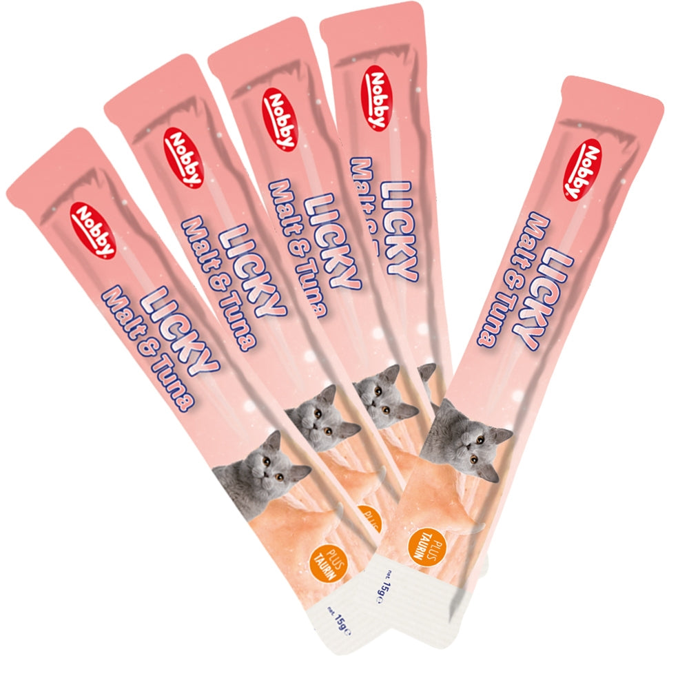 StarSnack LICKY Malt & Tuna – Schleckcreme mit Thunfisch, Huhn & Malz für Genießer
