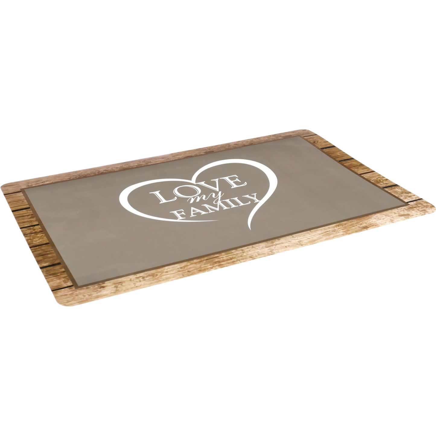Napfunterlage Shabby Chic Rechteck Braun – Stilvoller Schutz für den Futterplatz Ihres Lieblings!