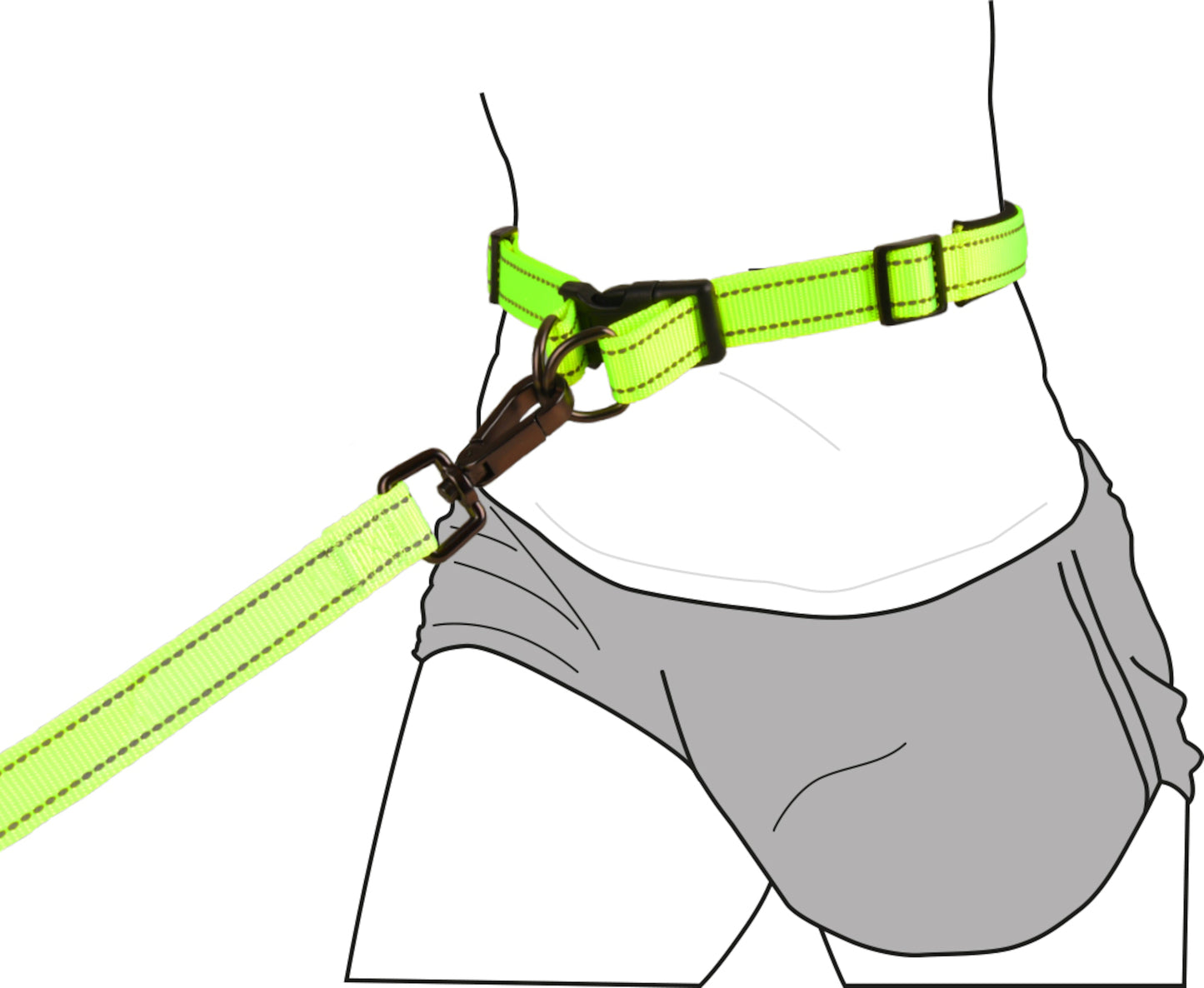 Joggingleine mit Hüftgurt Diran – Komfort & Sicherheit für aktive Spaziergänge!