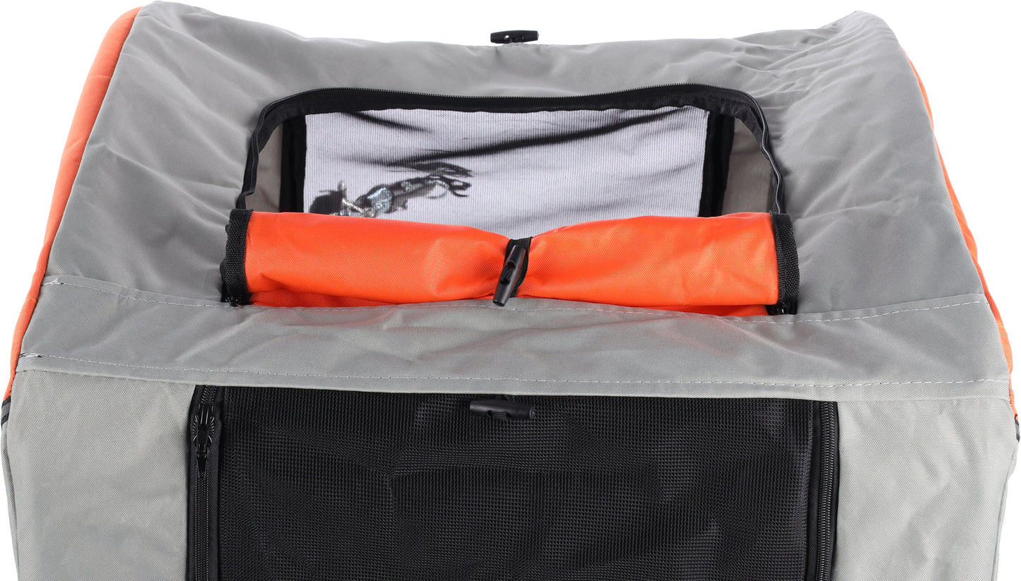 Fahrradanhänger Jolene Grau & Orange – Für Abenteuer mit Ihrem Hund