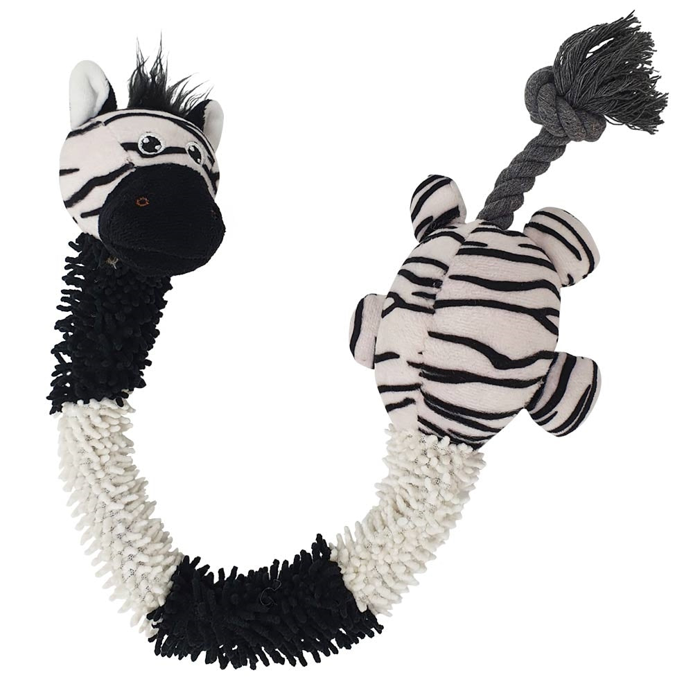 Plüschtier mit Seil – Robustes Zebra für langanhaltenden Spielspaß