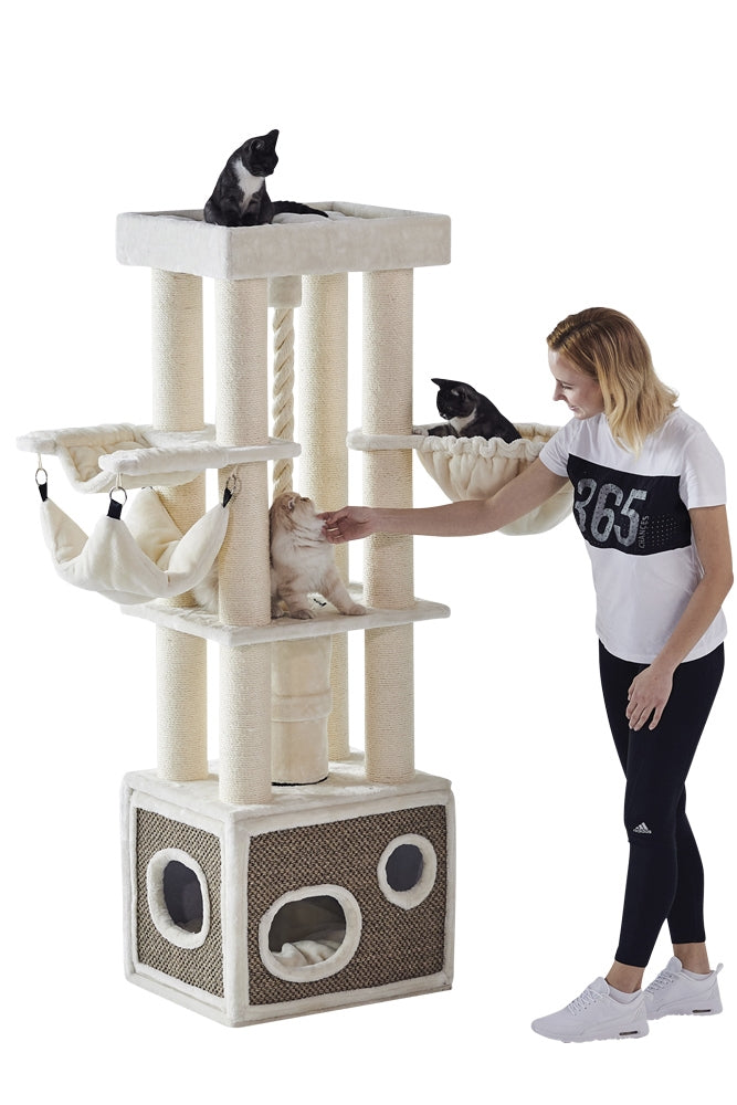 Kratzbaum „Lilian“ – Der luxuriöse Wohlfühlort für große Katzen
