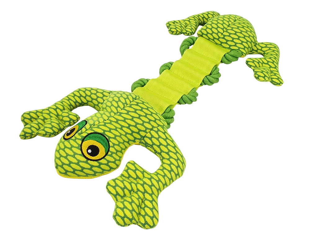 Nylon-Frosch – Robustes Spielzeug mit Seil & Quietscher