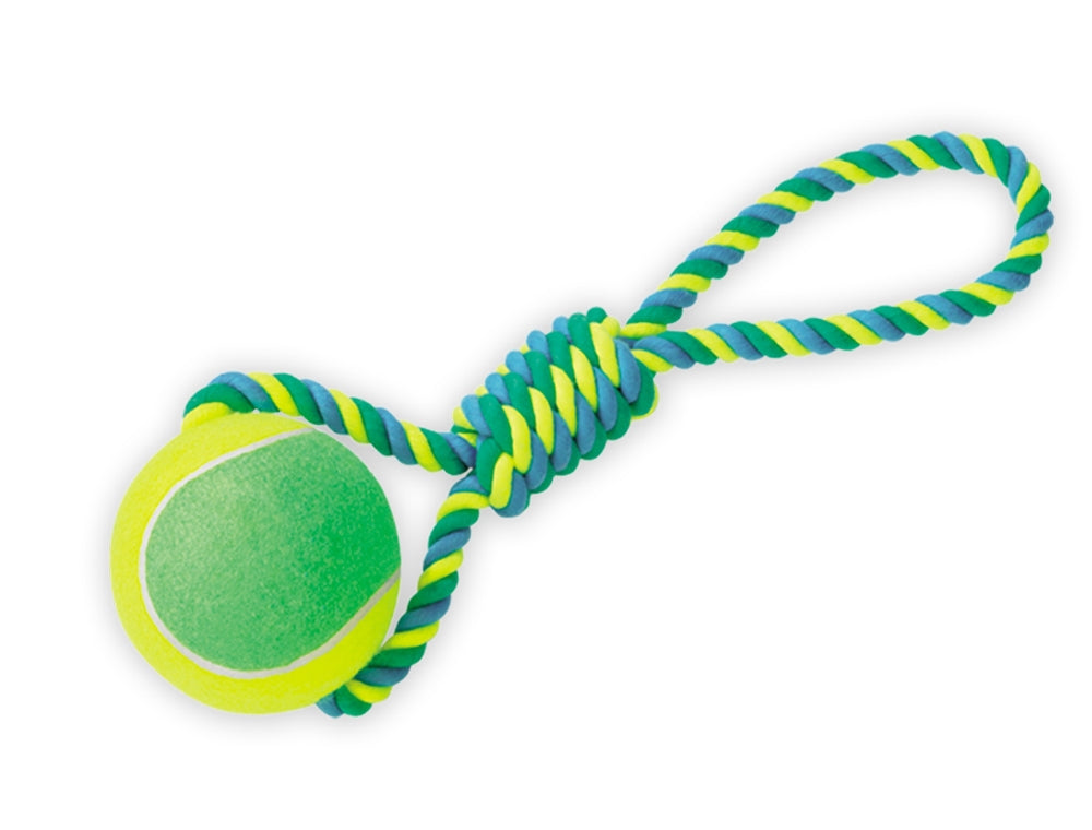 Spielseil mit Tennisball XXL – Perfekt für große Hunde & weite Würfe