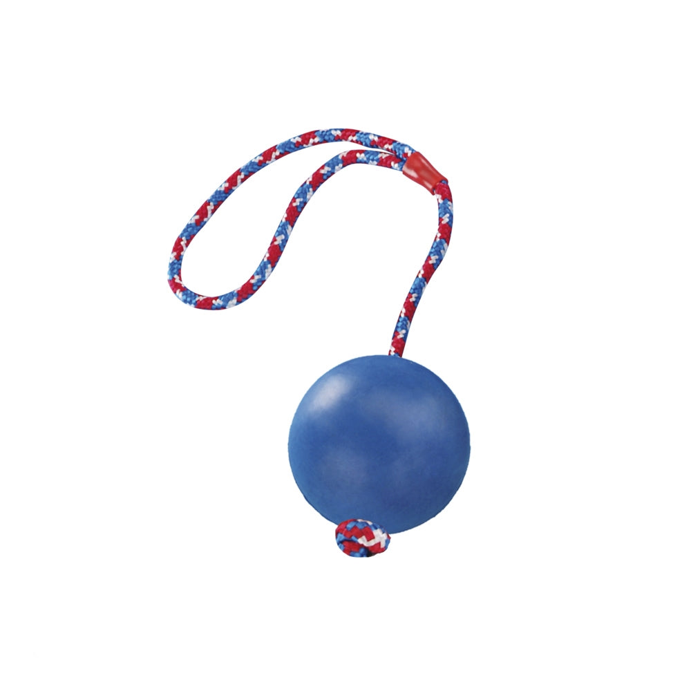 Rubber Line Ball mit Seil – Robustes Kauspielzeug & Apportierspaß