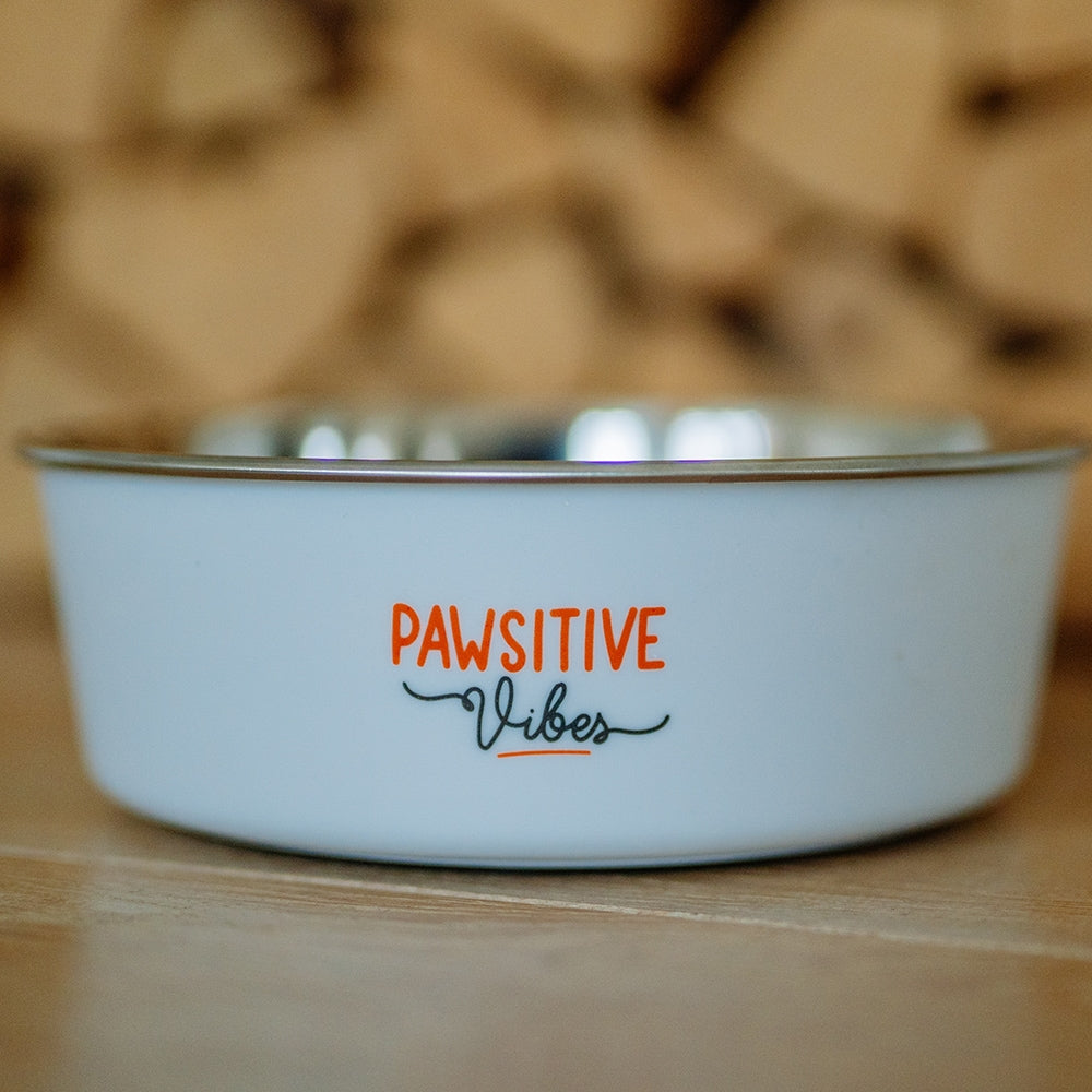 „Pawsitive Vibes“ Napf – Stilvoll, Praktisch & Rutschfest