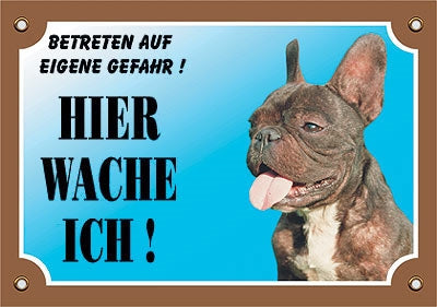 Warntafel V1 Französische Bulldogge