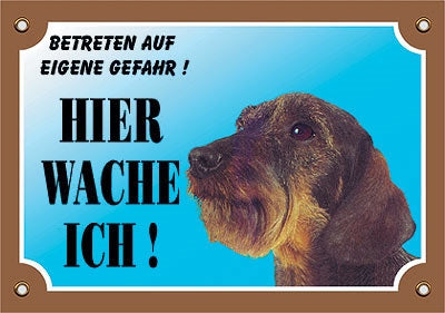 Warntafel V1 Rauhaar Dackel