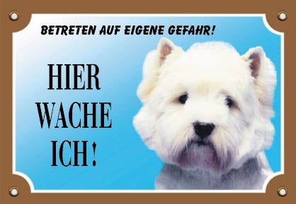 Warntafel V1 West Highland Terrier