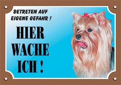 Warntafel V1 Yorkshire Terrier
