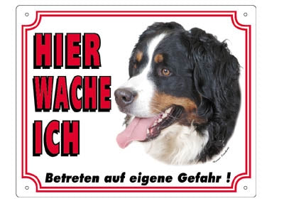 Warntafel V2 Berner Sennenhund