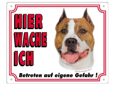 Warntafel V2 American Staffordshire Terrier