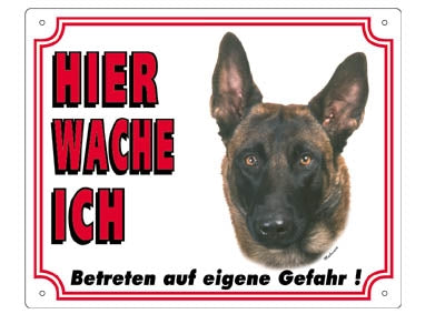 Warntafel V2 Malinois