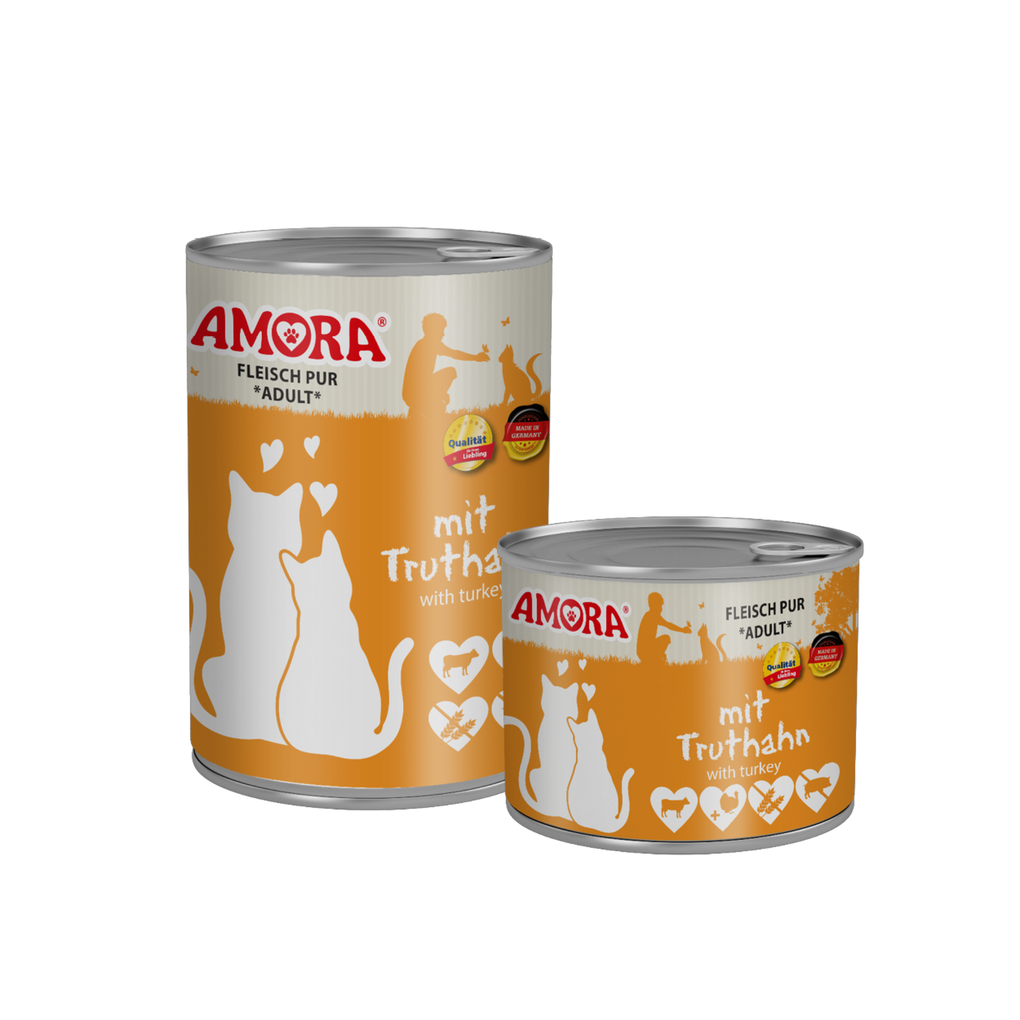 AMORA Cat Pur Truthahn – Natürliche Vollnahrung mit extra viel Fleisch