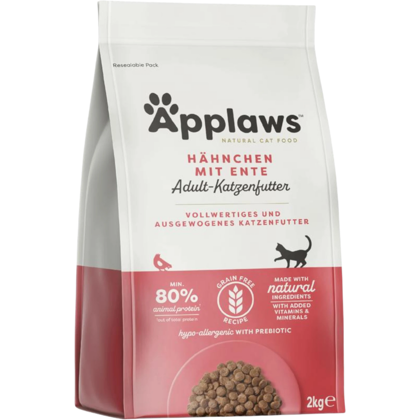 Applaws Adult – Hühnchen mit Ente – Getreidefreies Trockenfutter für Katzen