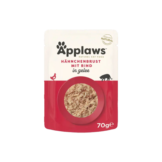 Applaws Cat Huhn & Rind in zarter Jelly – natürlicher Fleischgenuss für Deine Samtpfote