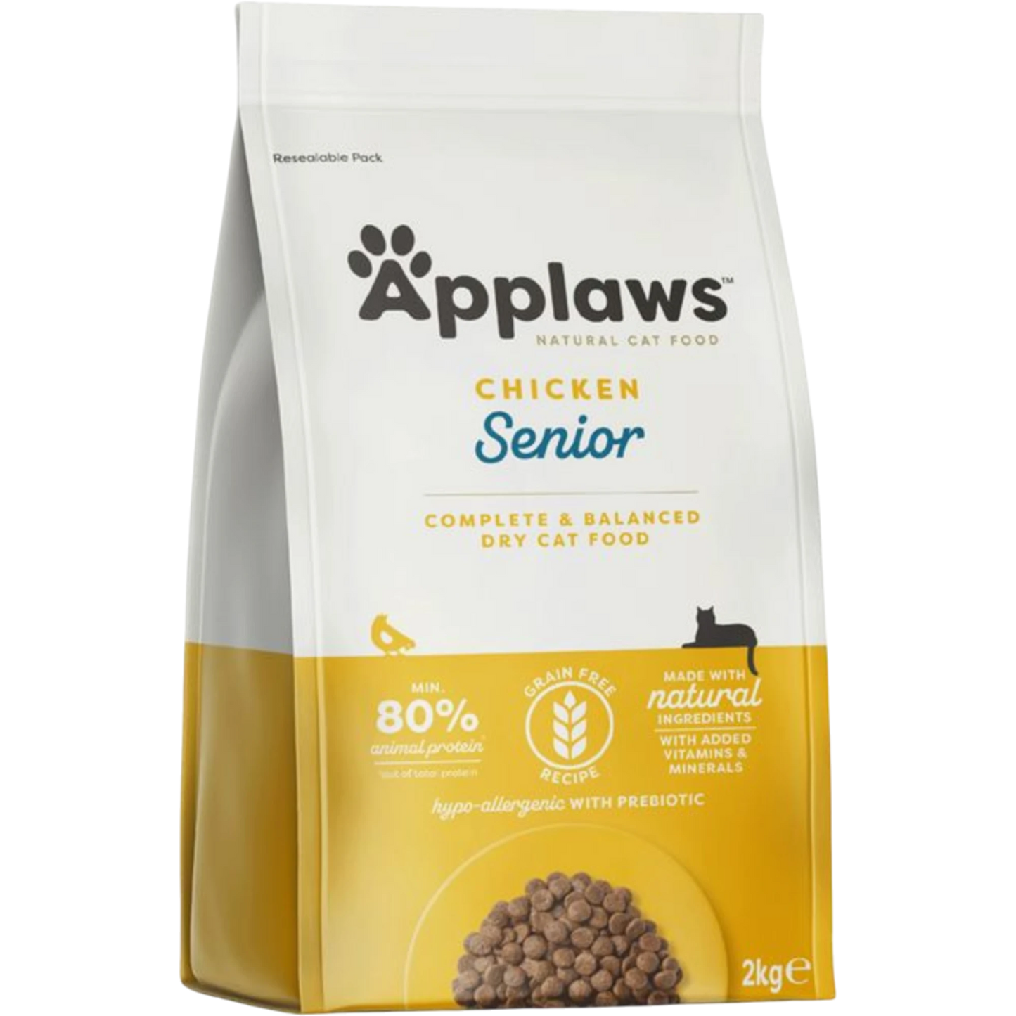 Applaws Cat Trockenfutter Senior Huhn – Getreidefreie Premium-Nahrung für ältere Katzen