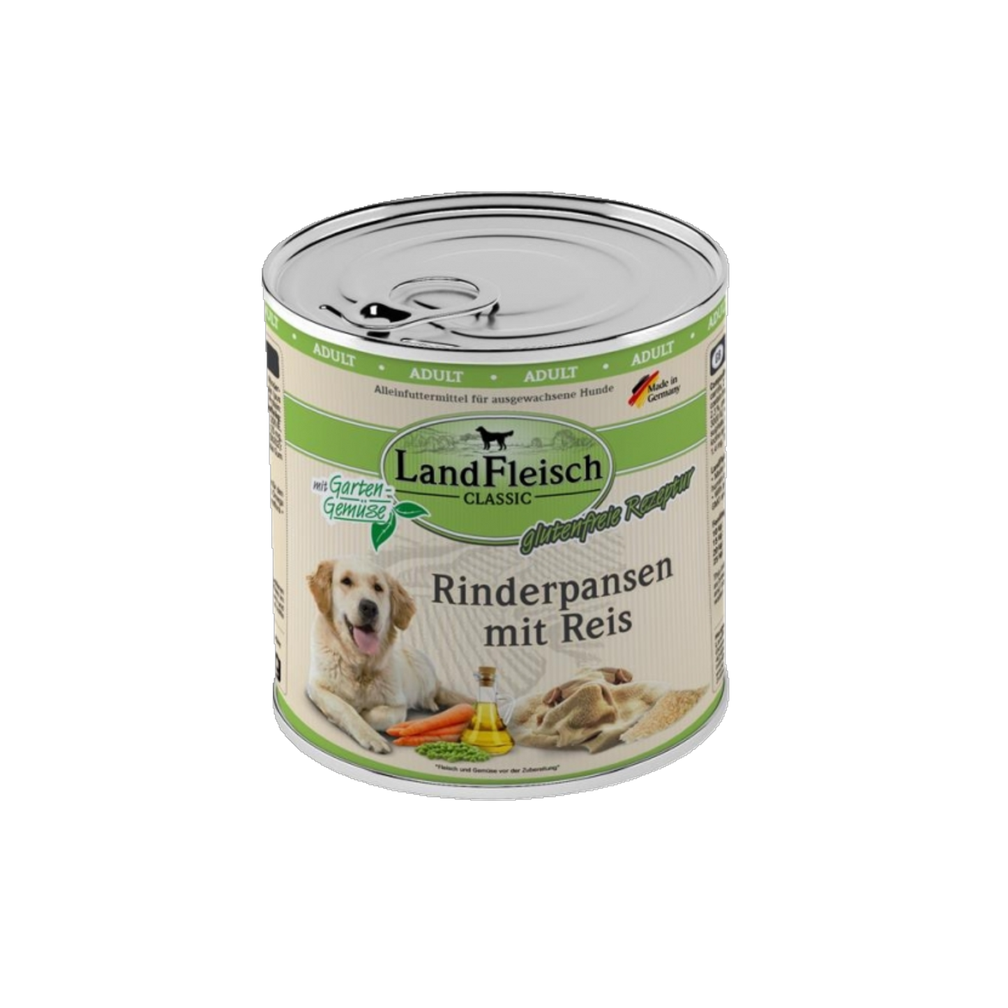 Landfleisch Dog Classic – Rinderpansen mit Reis & Gartengemüse