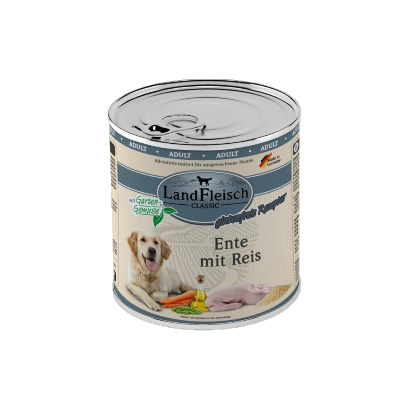 Landfleisch Dog Classic – Ente mit Reis & Gartengemüse