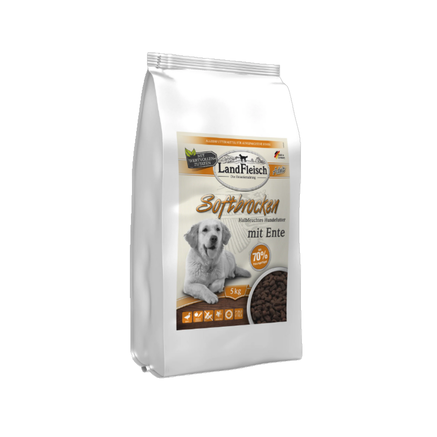 Landfleisch Dog - Softbrocken mit Ente