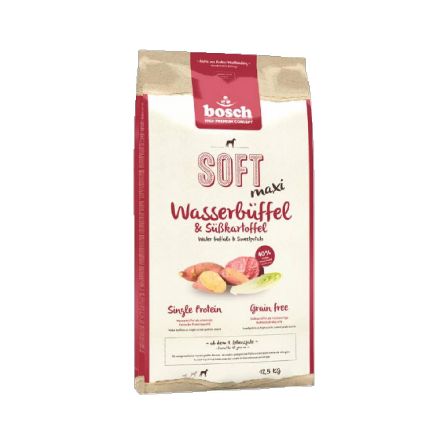 bosch SOFT Maxi - Wasserbüffel & Süßkartoffel – Für große Hunde mit sensibler Verdauung