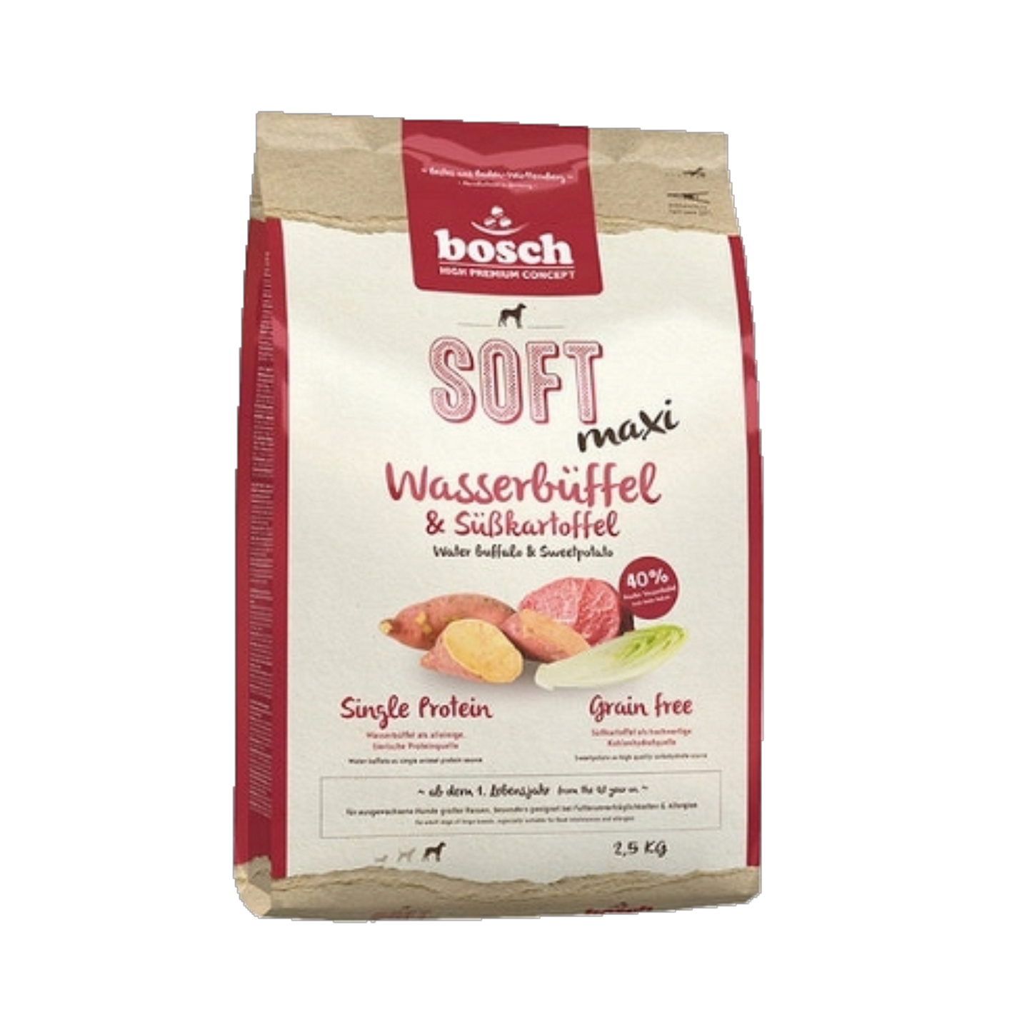 bosch SOFT Maxi - Wasserbüffel & Süßkartoffel – Für große Hunde mit sensibler Verdauung
